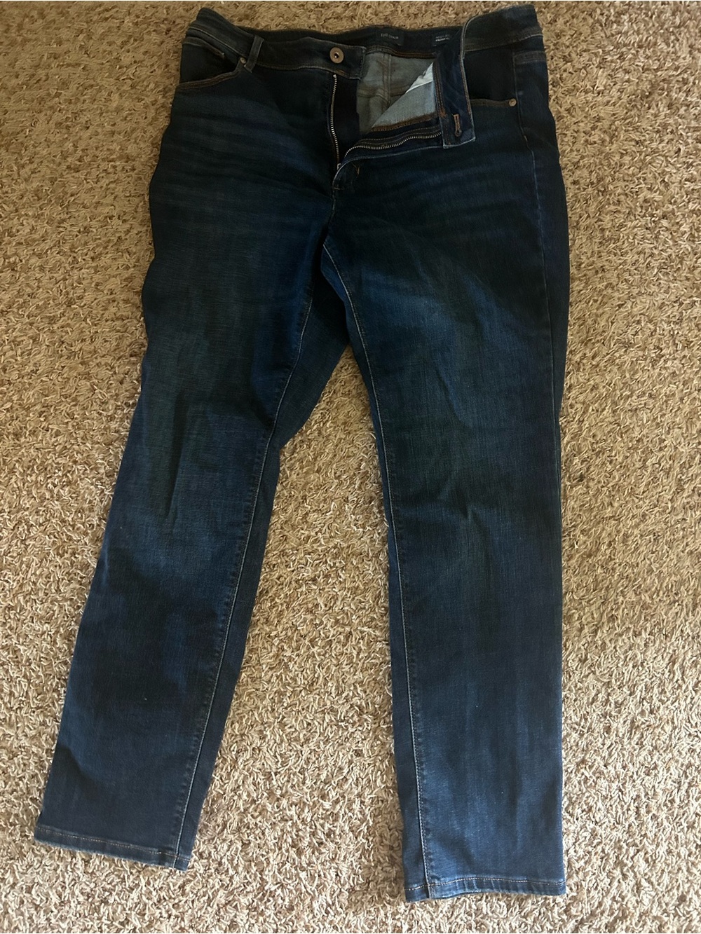 J Jill high rise straight leg denim jeans 14